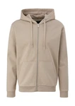 QS Sweatjacke Basic-Sweatjacke beige
