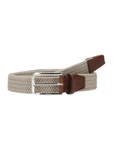BOSS Gürtel 'Clorio' beige/braun/silber
