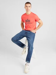 ALPHA INDUSTRIES T-Shirt dunkelgrau/melone