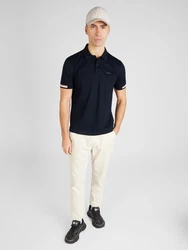 BOSS Shirt 'Parlay 147' beige/dunkelblau/weiß