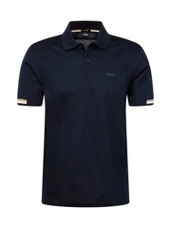 BOSS Shirt 'Parlay 147' beige/dunkelblau/weiß