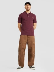 FARAH Poloshirt BLANES goldgelb/burgunder