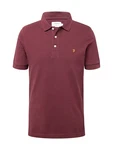 FARAH Poloshirt BLANES goldgelb/burgunder