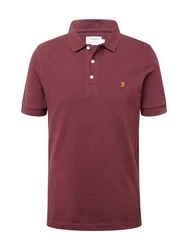 FARAH Poloshirt BLANES goldgelb/burgunder