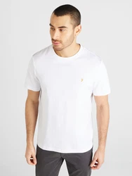 FARAH T-Shirt 'DANNY' goldgelb/weiß