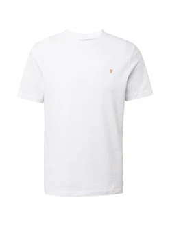 FARAH T-Shirt 'DANNY' goldgelb/weiß