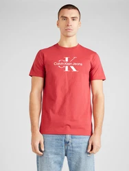 Calvin Klein Jeans T-Shirt rot/weiß
