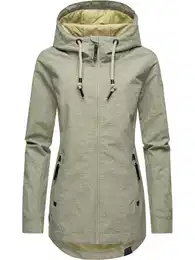 Přechodná bunda 'Zuzka' khaki / pastelově zelená / černá