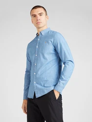 FARAH Hemd hellblau/senf