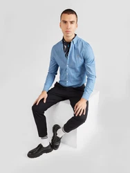 FARAH Hemd hellblau/senf
