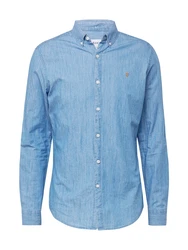 FARAH Hemd hellblau/senf