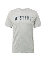 MUSTANG T-Shirt 'Austin' navy/graumeliert