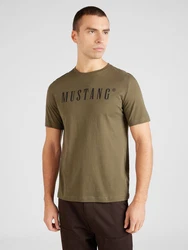 MUSTANG T-Shirt 'Austin' hellbraun/schwarz