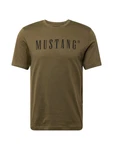 MUSTANG T-Shirt 'Austin' hellbraun/schwarz