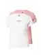 Tommy Jeans Majica 'ESSENTIAL'  mornarska / rosé / rdeča / bela