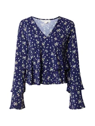 Bluza ultra morsko plava / žuta / sivkasto zelena / bijela
