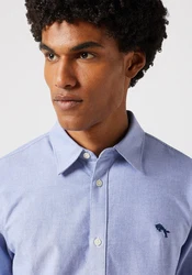 WRANGLER Hemd 'OXFORD' blaumeliert