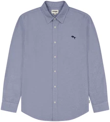 WRANGLER Hemd 'OXFORD' blaumeliert