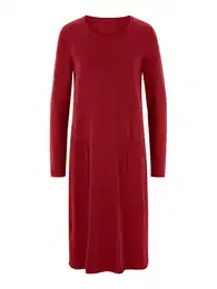 Úpletové šaty tmavě červená