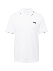 Calvin Klein Poloshirt STRETCH PIQUE TIPPING POLO schwarz/weiß