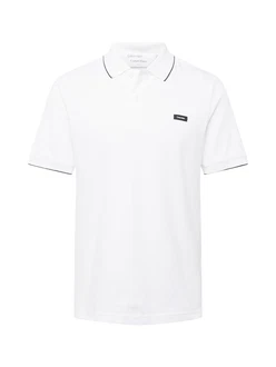 Calvin Klein Poloshirt STRETCH PIQUE TIPPING POLO schwarz/weiß