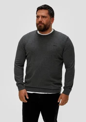 s.Oliver Rundhalspullover Basic mit gesticktem Logo auf der Brust Grau/Dunkelgrau/Grau/Dunkelgrau/Grau/Dunkelgrau/Dunkelgrau/Grau/Grau/Dunkelgrau/Grau/Dunkelgrau/Grau/Dunkelgrau/Grau/Dunkelgrau/Grau/Dunkelgrau/Grau/Dunkelgrau/Grau/Dunkelgrau/Grau/Dunkelgrau/Grau/Dunkelgrau/Grau/Dunkelgrau/Grau/Dunkelgrau