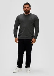 s.Oliver Rundhalspullover Basic mit gesticktem Logo auf der Brust Grau/Dunkelgrau/Grau/Dunkelgrau/Grau/Dunkelgrau/Dunkelgrau/Grau/Grau/Dunkelgrau/Grau/Dunkelgrau/Grau/Dunkelgrau/Grau/Dunkelgrau/Grau/Dunkelgrau/Grau/Dunkelgrau/Grau/Dunkelgrau/Grau/Dunkelgrau/Grau/Dunkelgrau/Grau/Dunkelgrau/Grau/Dunkelgrau