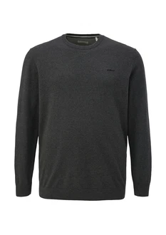 s.Oliver Rundhalspullover Basic mit gesticktem Logo auf der Brust Grau/Dunkelgrau/Grau/Dunkelgrau/Grau/Dunkelgrau/Dunkelgrau/Grau/Grau/Dunkelgrau/Grau/Dunkelgrau/Grau/Dunkelgrau/Grau/Dunkelgrau/Grau/Dunkelgrau/Grau/Dunkelgrau/Grau/Dunkelgrau/Grau/Dunkelgrau/Grau/Dunkelgrau/Grau/Dunkelgrau/Grau/Dunkelgrau