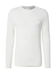 Gant Rundhalspullover Pique-Strickpullover Weiß/Creme/Khaki/Grau Gant Rundhalspullover Pique-Strickpullover Weiß/Creme/Khaki/Grau