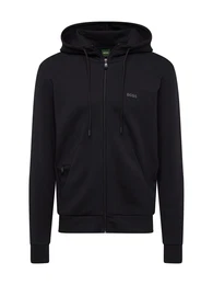 Sweatjacke 'Saggy' grau / schwarz