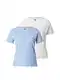 Tommy Jeans Majica  golobje modra / bela