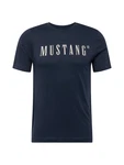 MUSTANG T-Shirt 'Austin' dunkelblau/offwhite MUSTANG T-Shirt 'Austin' dunkelblau/offwhite