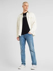 MUSTANG T-Shirt 'Austin' schwarz/weiß
