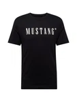 MUSTANG T-Shirt 'Austin' schwarz/weiß