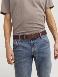 JACK & JONES Gürtel dunkelbraun/silber