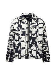 bergangsjacke 'Skate Garage Jacket' dunkelblau / wei