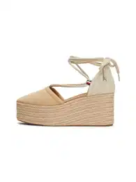 TOMMY HILFIGER Sandale boja devine dlake (camel) / sivkasto bež