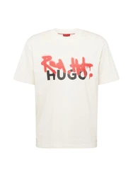 HUGO T-Shirt 'Dinricko' rot/schwarz/weiß