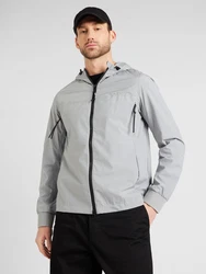 Lake View Jacke 'Flynn' hellgrau / schwarz