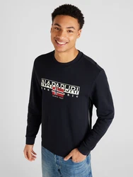 Napapijri Sweatshirt 'AYLMER' dunkelblau/karminrot/schwarz/weiß