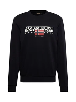 Napapijri Sweatshirt 'AYLMER' dunkelblau/karminrot/schwarz/weiß