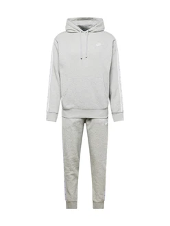 Nike Sportswear Jogginganzug CLUB FLEECE grau/graumeliert/weiß