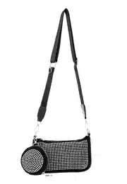 Torba preko ramena crna / srebro