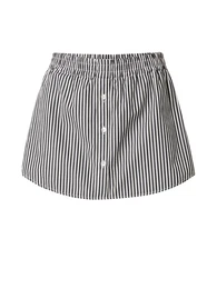 Kalhoty 'APRON' černá / bílá