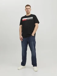 Jack & Jones T-Shirt JJECORP LOGO rot/schwarz/wei