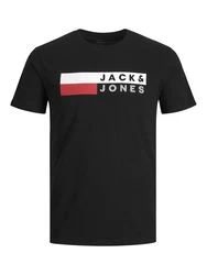 Jack & Jones T-Shirt JJECORP LOGO rot/schwarz/wei