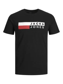 Jack & Jones T-Shirt JJECORP LOGO rot/schwarz/wei