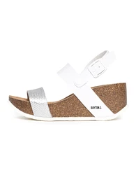 Sandale 'Selene' crna / srebro / bijela