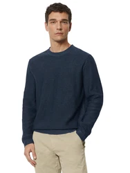 Marc O'Polo Strickpullover Crewneck dunkelblau