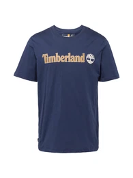 T-Shirt marine / goldgelb / wei